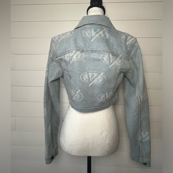 Guess x J. Balvin 2020 Limited Edition Cropped‎ Denim Jacket Women's S/P - Picture 11 of 16
